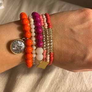 Pink/Orange/Purple Bracelet Bundle (can be individually worn)
